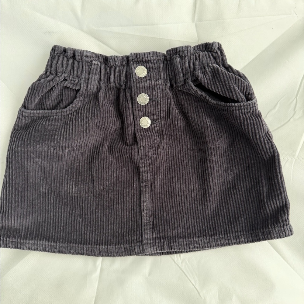 Zara Kids Corduroy Skirt in Charcoal